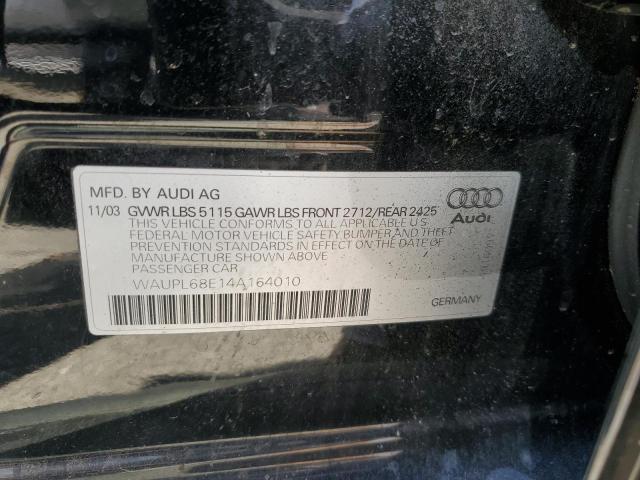 Photo 11 VIN: WAUPL68E14A164010 - AUDI S4 