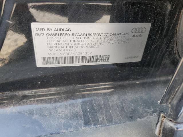 Photo 12 VIN: WAUPL68E34A091352 - AUDI S4 