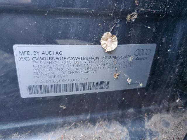 Photo 11 VIN: WAUPL68E44A082773 - AUDI S4 