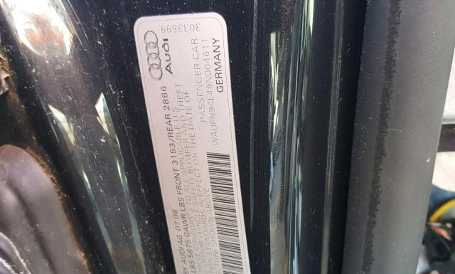 Photo 9 VIN: WAUPN94E49N004611 - AUDI S8 