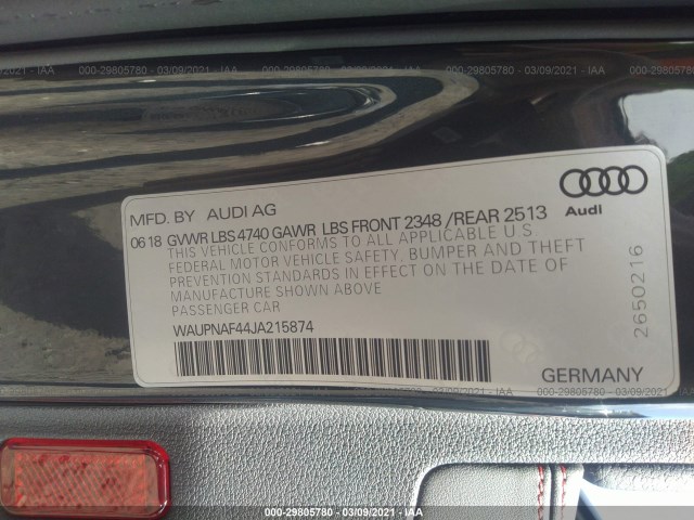 Photo 8 VIN: WAUPNAF44JA215874 - AUDI A4 