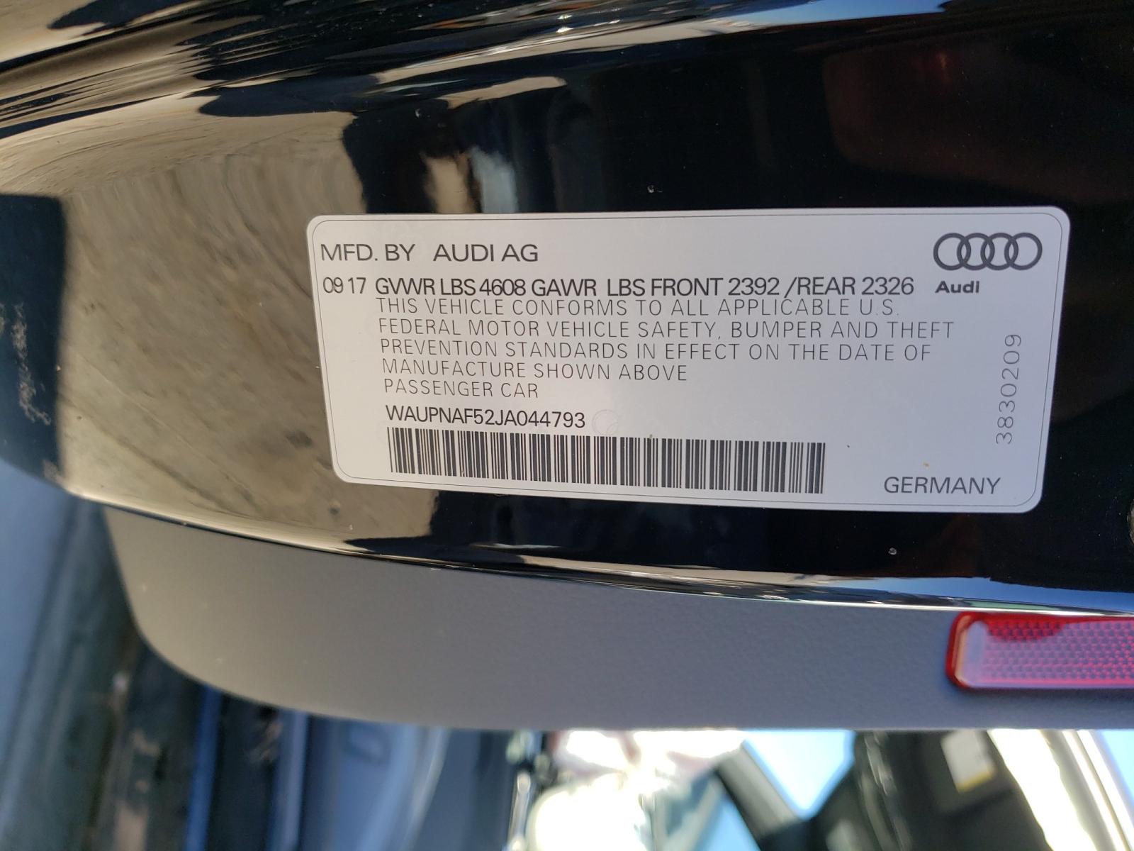 Photo 9 VIN: WAUPNAF52JA044793 - AUDI A5 PREMIUM 