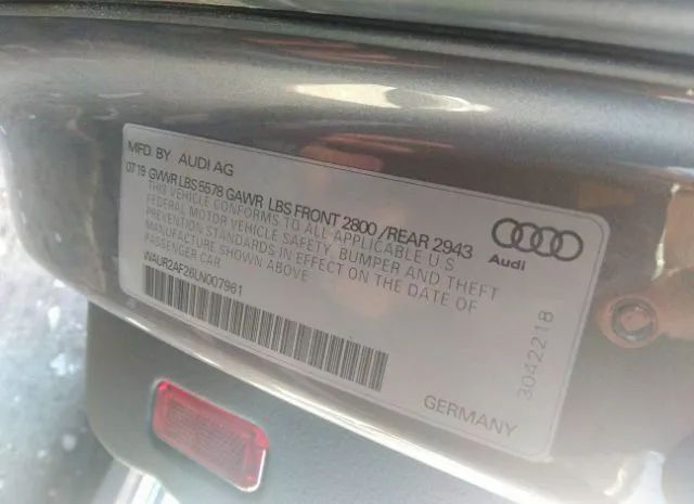 Photo 8 VIN: WAUR2AF26LN007961 - AUDI A7 SPORTBACK 