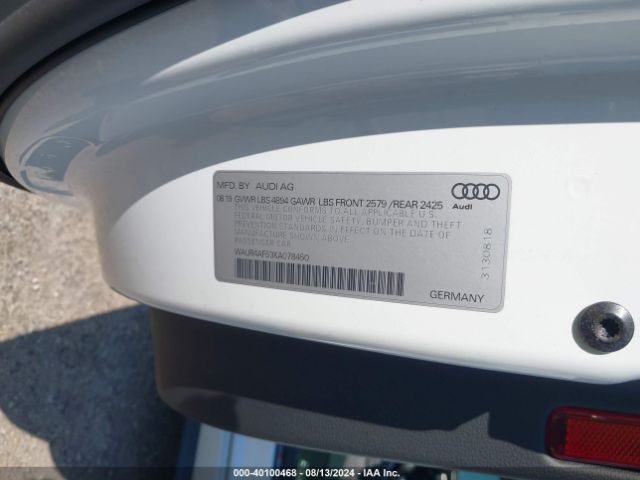 Photo 8 VIN: WAUR4AF53KA078450 - AUDI S5 