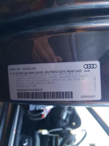 Photo 9 VIN: WAUR4AF57KA026819 - AUDI S5 PRESTIG 