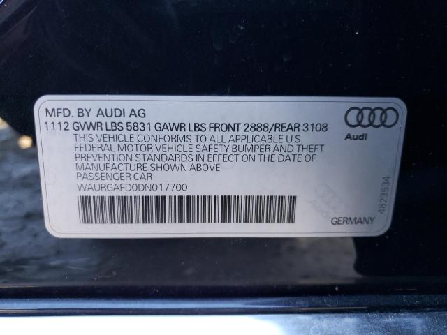 Photo 11 VIN: WAURGAFD0DN017700 - AUDI A8 L 