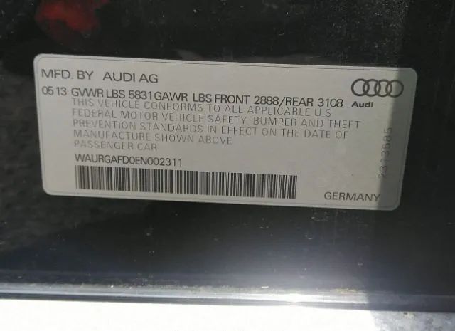 Photo 8 VIN: WAURGAFD0EN002311 - AUDI A8 