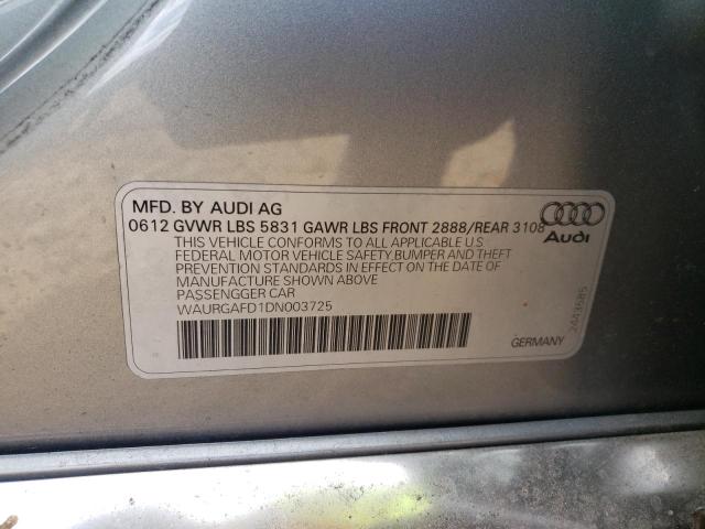 Photo 9 VIN: WAURGAFD1DN003725 - AUDI A8 L QUATT 