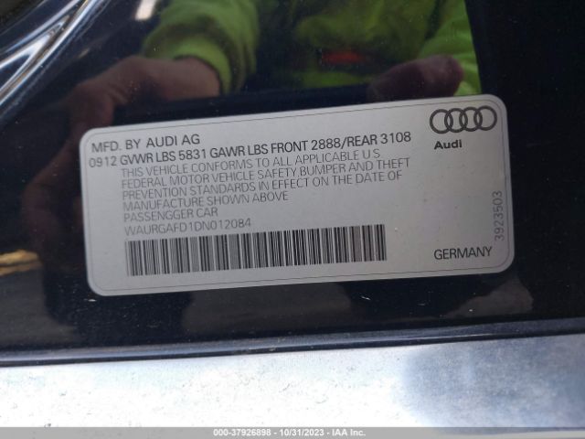 Photo 8 VIN: WAURGAFD1DN012084 - AUDI A8 L 