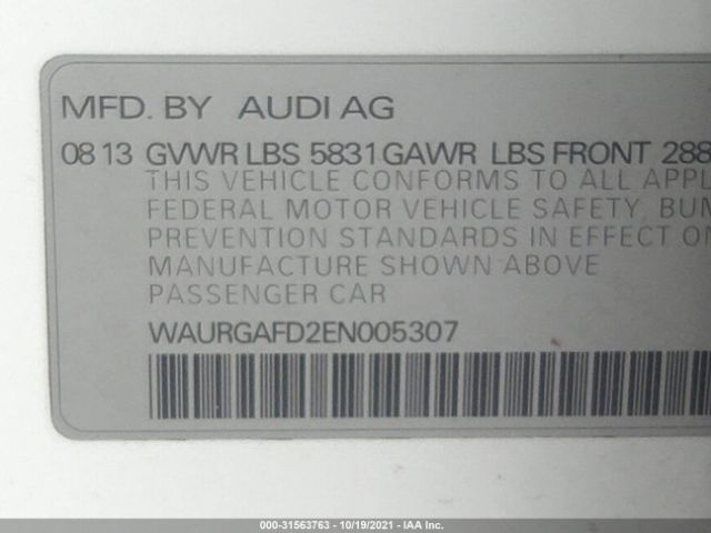 Photo 8 VIN: WAURGAFD2EN005307 - AUDI A8 L 