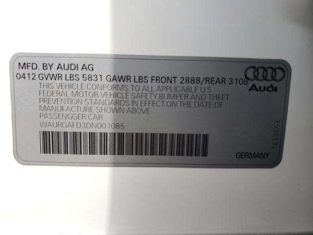 Photo 9 VIN: WAURGAFD3DN001085 - AUDI A8 L QUATT 