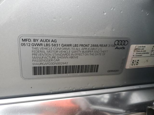 Photo 11 VIN: WAURGAFD3DN002642 - AUDI A8 L QUATT 