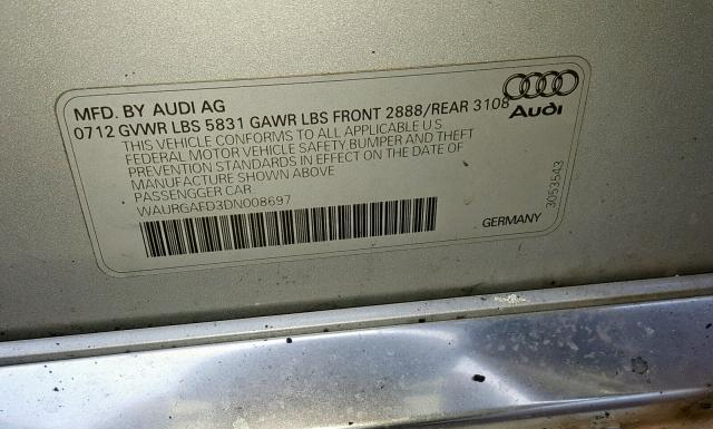 Photo 9 VIN: WAURGAFD3DN008697 - AUDI A8 