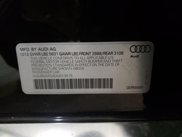 Photo 11 VIN: WAURGAFD3DN013415 - AUDI A8 L QUATT 