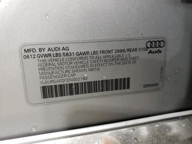 Photo 11 VIN: WAURGAFD4DN002780 - AUDI A8 