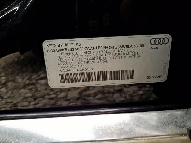 Photo 9 VIN: WAURGAFD4DN013911 - AUDI A8 L QUATT 