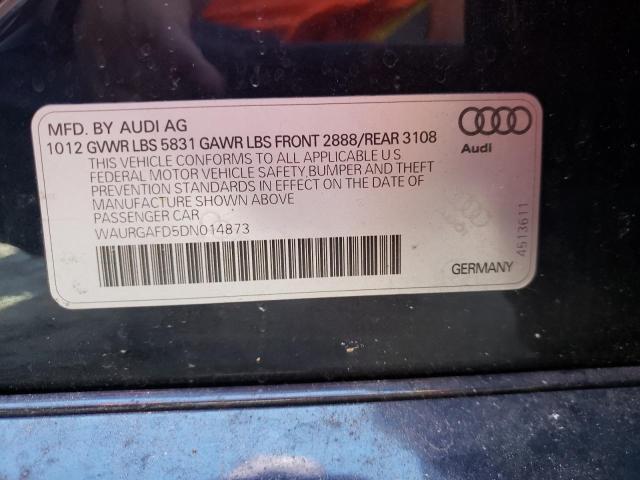 Photo 9 VIN: WAURGAFD5DN014873 - AUDI A8 L QUATT 