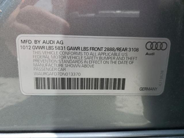 Photo 11 VIN: WAURGAFD7DN013370 - AUDI A8 