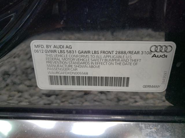 Photo 12 VIN: WAURGAFDXDN005568 - AUDI A8 L QUATT 