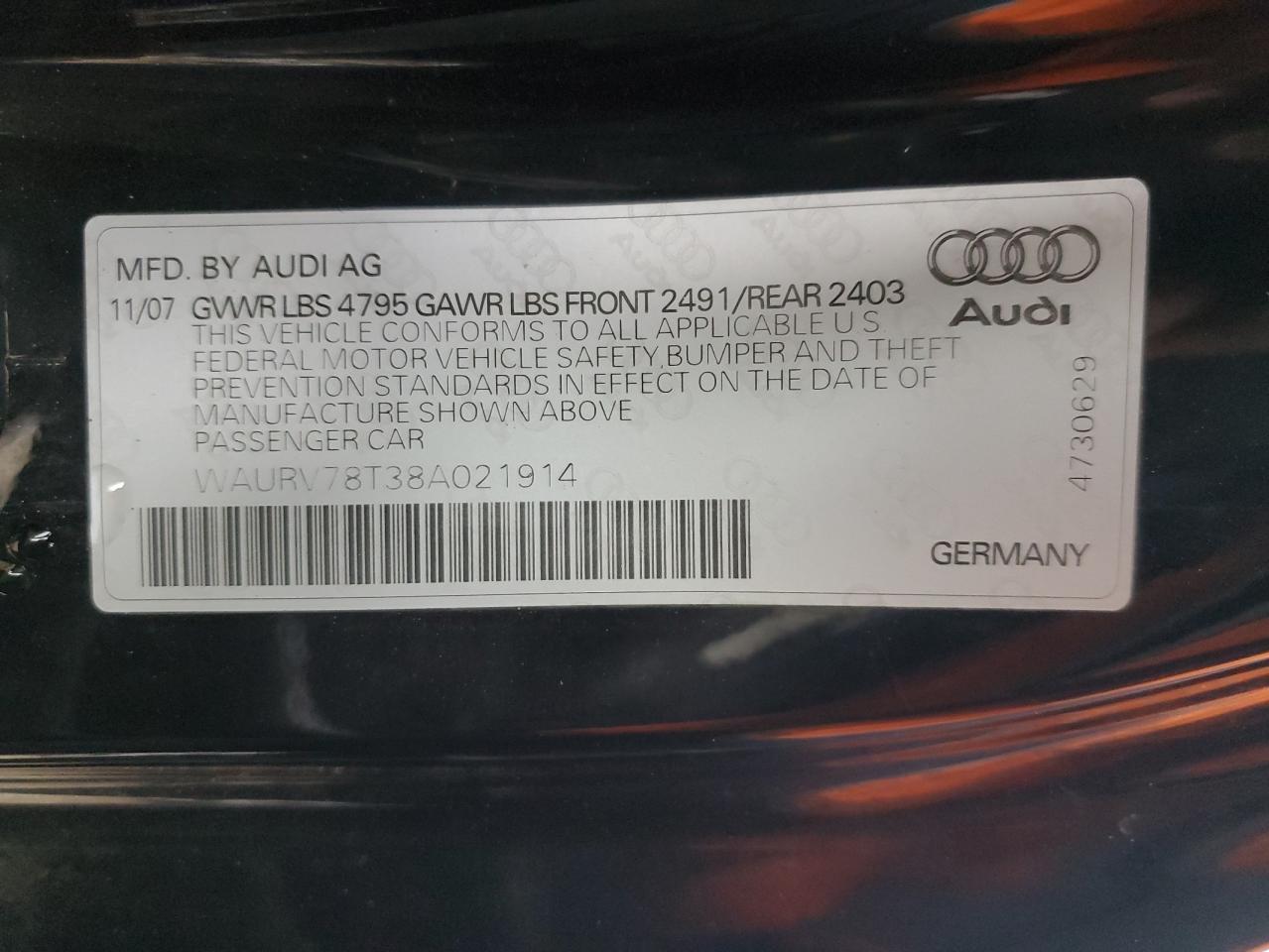 Photo 11 VIN: WAURV78T38A021914 - AUDI RS5 