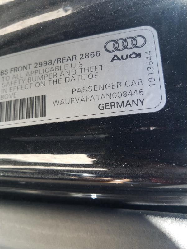 Photo 9 VIN: WAURVAFA1AN008446 - AUDI A8 QUATTRO 