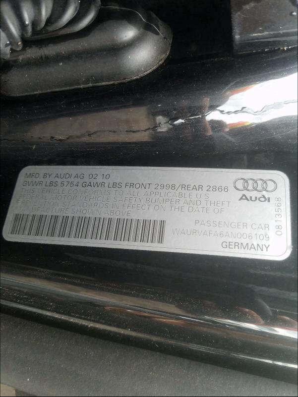 Photo 9 VIN: WAURVAFA6AN006109 - AUDI A8 QUATTRO 