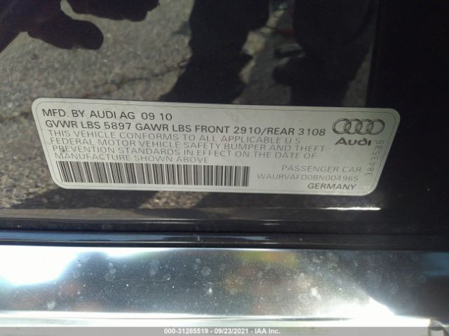 Photo 8 VIN: WAURVAFD0BN004965 - AUDI A8 L 