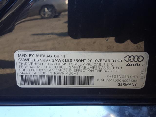 Photo 9 VIN: WAURVAFD0CN003686 - AUDI A8 L QUATT 