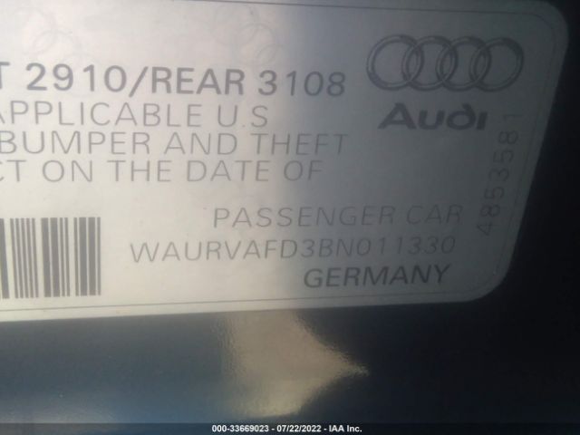 Photo 8 VIN: WAURVAFD3BN011330 - AUDI A8 L 