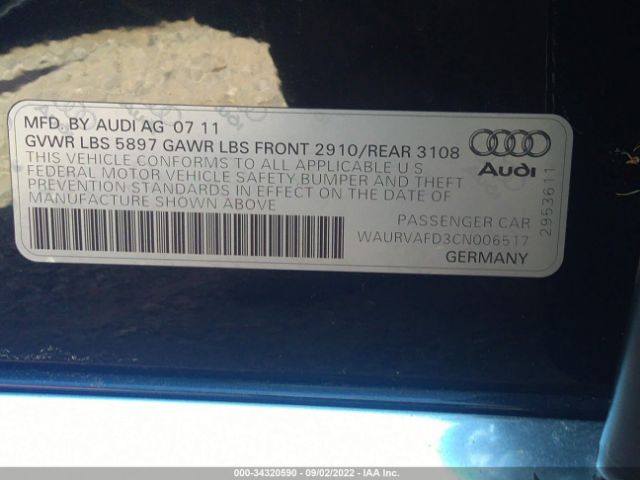 Photo 8 VIN: WAURVAFD3CN006517 - AUDI A8 L 