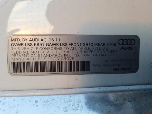 Photo 9 VIN: WAURVAFD4CN003075 - AUDI A8 