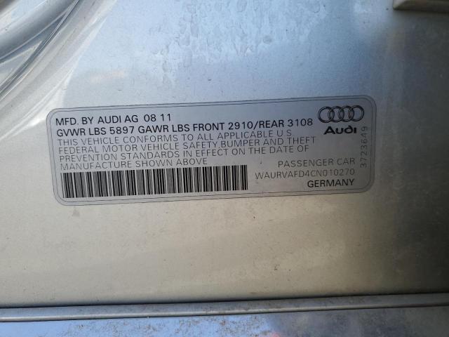 Photo 11 VIN: WAURVAFD4CN010270 - AUDI A8 