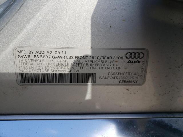 Photo 11 VIN: WAURVAFD4CN012519 - AUDI A8 L QUATT 