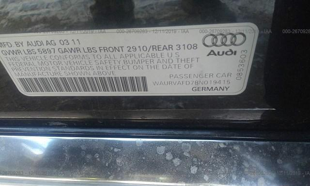 Photo 8 VIN: WAURVAFD7BN019415 - AUDI A8 