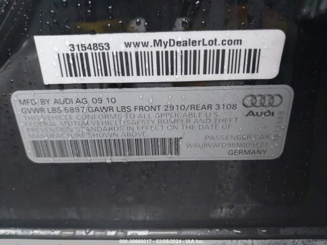 Photo 8 VIN: WAURVAFD9BN005421 - AUDI A8 L 