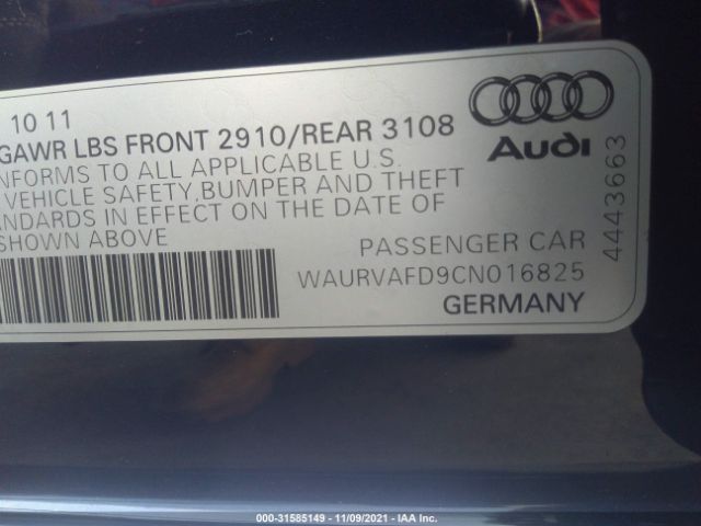 Photo 8 VIN: WAURVAFD9CN016825 - AUDI A8 L 