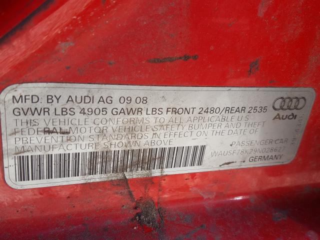 Photo 9 VIN: WAUSF78K29N028627 - AUDI A4 PREMIUM 