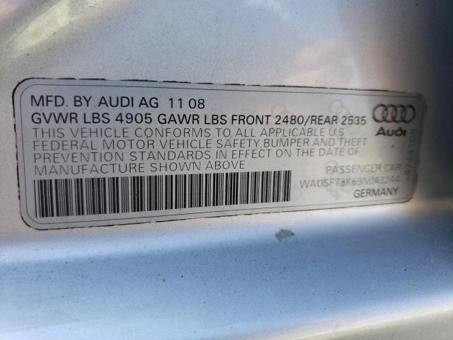 Photo 11 VIN: WAUSF78K69N043244 - AUDI A4 