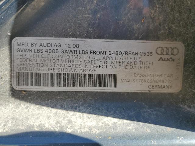 Photo 11 VIN: WAUSF78K69N049772 - AUDI A4 PREMIUM 