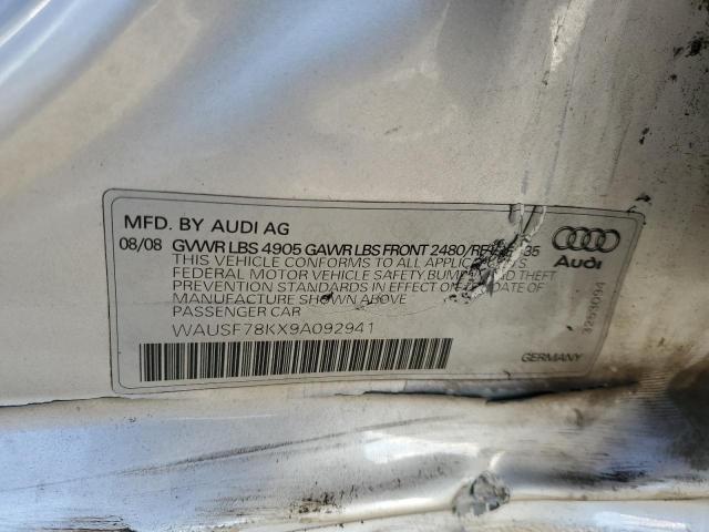 Photo 11 VIN: WAUSF78KX9A092941 - AUDI A4 