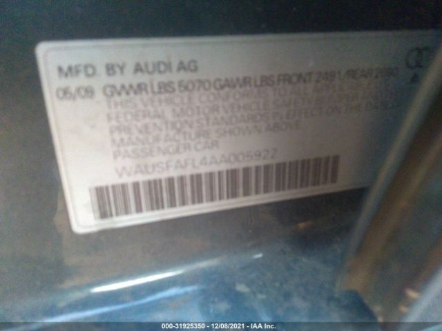 Photo 8 VIN: WAUSFAFL4AA005922 - AUDI A4 