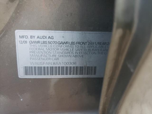 Photo 9 VIN: WAUSFAFL8AA100306 - AUDI A4 PREMIUM 