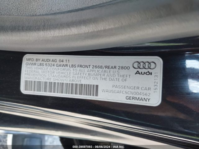 Photo 8 VIN: WAUSGAFC5CN004562 - AUDI A7 