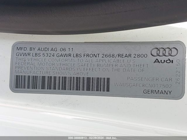 Photo 8 VIN: WAUSGAFC8CN017502 - AUDI A7 