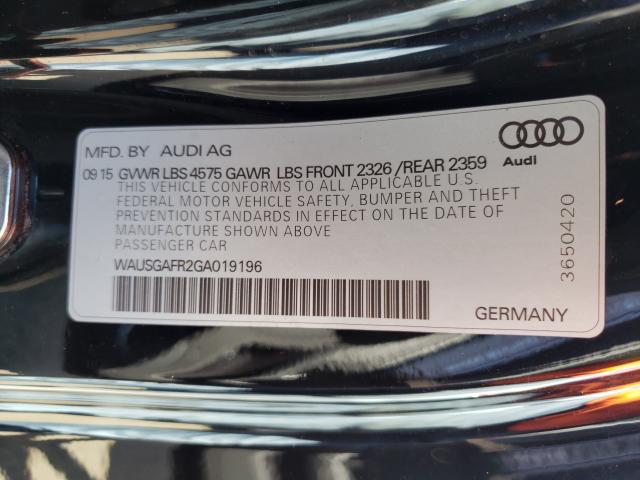 Photo 9 VIN: WAUSGAFR2GA019196 - AUDI A5 PREMIUM 