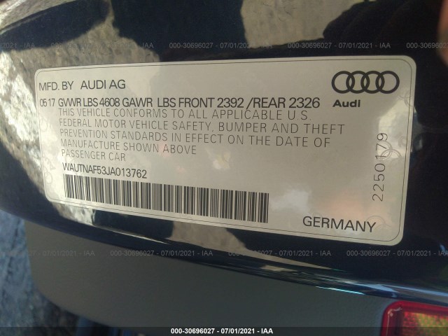 Photo 8 VIN: WAUTNAF53JA013762 - AUDI A5 COUPE 