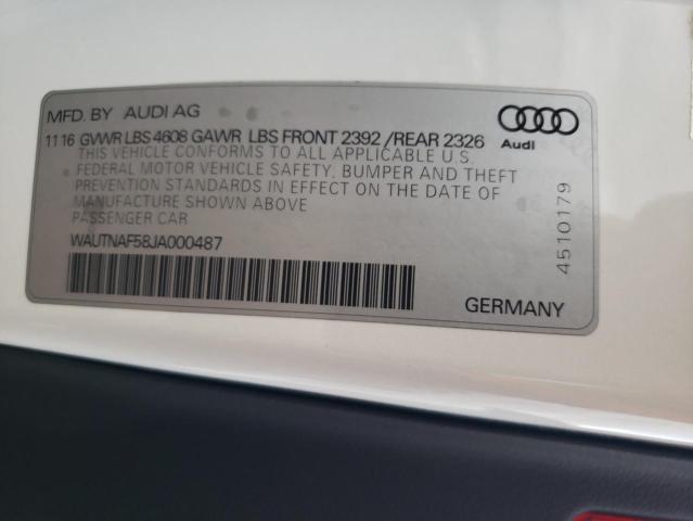 Photo 11 VIN: WAUTNAF58JA000487 - AUDI A5 PREMIUM 