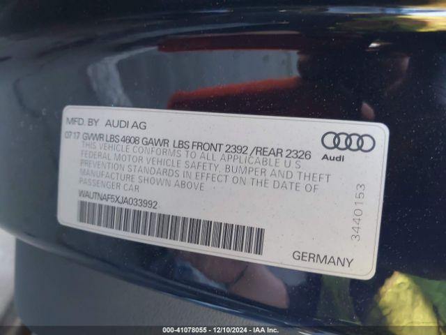 Photo 8 VIN: WAUTNAF5XJA033992 - AUDI A5 