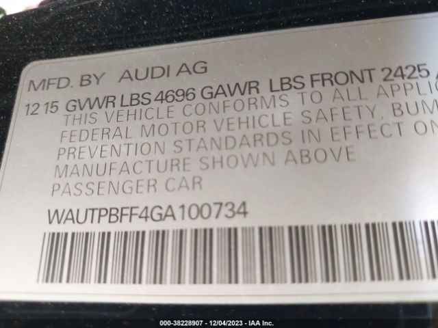 Photo 8 VIN: WAUTPBFF4GA100734 - AUDI A3 E-TRON 