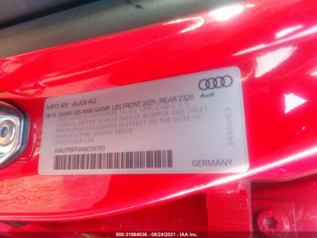 Photo 8 VIN: WAUTPBFF4HA036793 - AUDI A3 E-TRON 